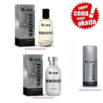 Bi Es Brossi Men - zestaw promocyjny, woda toaletowa, dezodorant, woda po goleniu