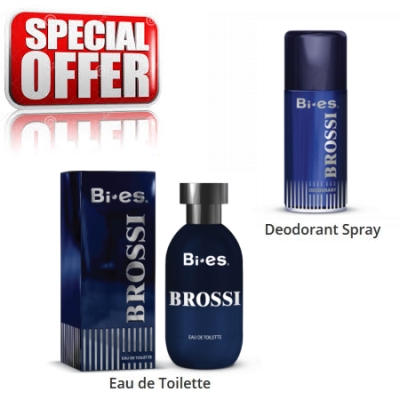 Bi Es Brossi Blue Men - zestaw promocyjny, woda toaletowa, dezodorant