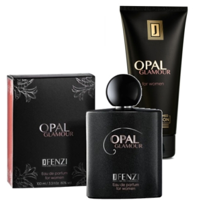 JFenzi Opal Glamour - zestaw promocyjny dla kobiet, woda perfumowana 100 ml, balsam do ciala 200 ml