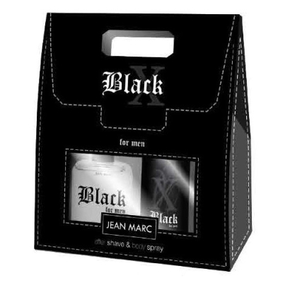 Jean Marc X Black Men - zestaw upominkowy dla mężczyzn, woda po goleniu 100 ml, dezodorant 150 ml