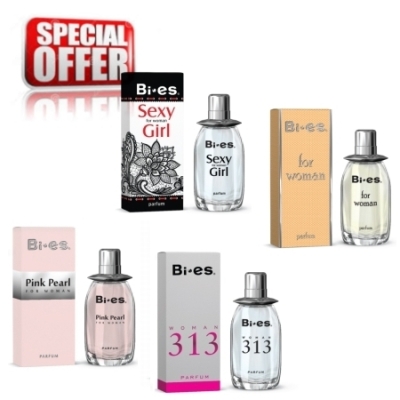 Bi Es - zestaw promocyjny MIX - Pink Pearl, For Women, Sexy Girl, 313 Women, 4x15 ml