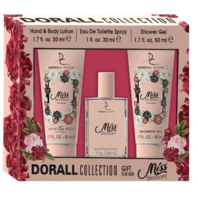 Dorall Miss Blossom - zestaw, woda toaletowa, balsam do ciała, żel pod prysznic