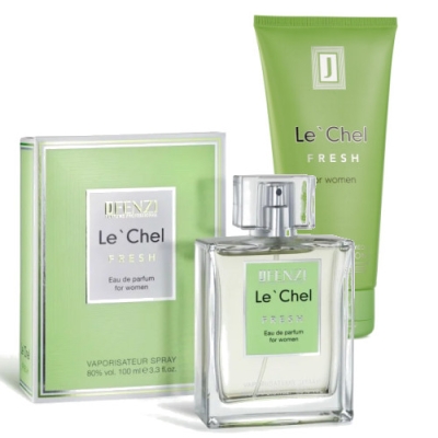 JFenzi Le Chel Fresh - damski zestaw promocyjny, woda perfumowana 100 ml, balsam do ciala 200 ml