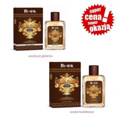 Bi Es Royal Brand Old Gold - zestaw promocyjny, woda toaletowa, woda po goleniu