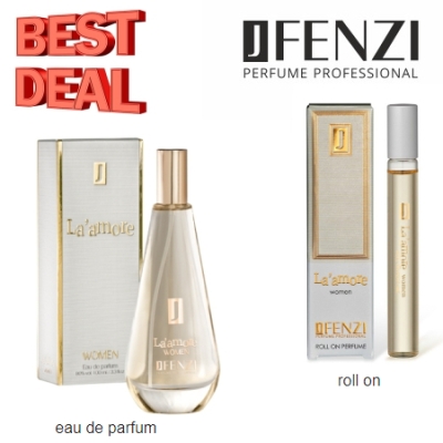 JFenzi La Amore - zestaw promocyjny, woda perfumowana 100 ml, roll-on 10 ml