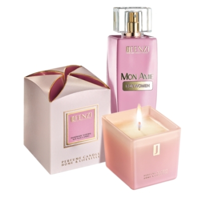 JFenzi Desso Mon Amie Women - zestaw promocyjny, woda perfumowana 100 ml, świeca sojowa
