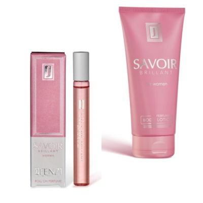 JFenzi Savoir Brillant - zestaw promocyjny dla pań, woda perfumowana roll-on 10 ml, balsam do ciala 200 ml