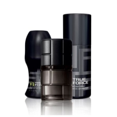 Avon True Force - zestaw, woda toaletowa, body spray, dezodorant w kulce