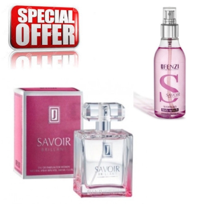 JFenzi Savoir Brillant - zestaw promocyjny, woda perfumowana 100 ml, perfumowana mgiełka do ciała [body splash] 200 ml