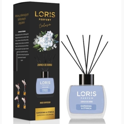 Gardenia Żywica (Gardenia Galbanum) - Zapach do domu, Patyczki zapachowe Loris, 120 ml